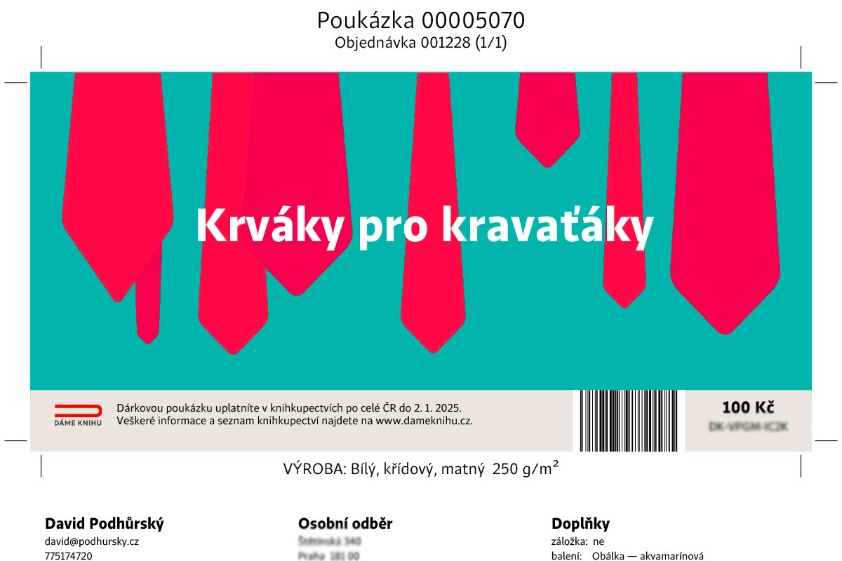 Dáme knihu! - poukázka v tiskovém pdf